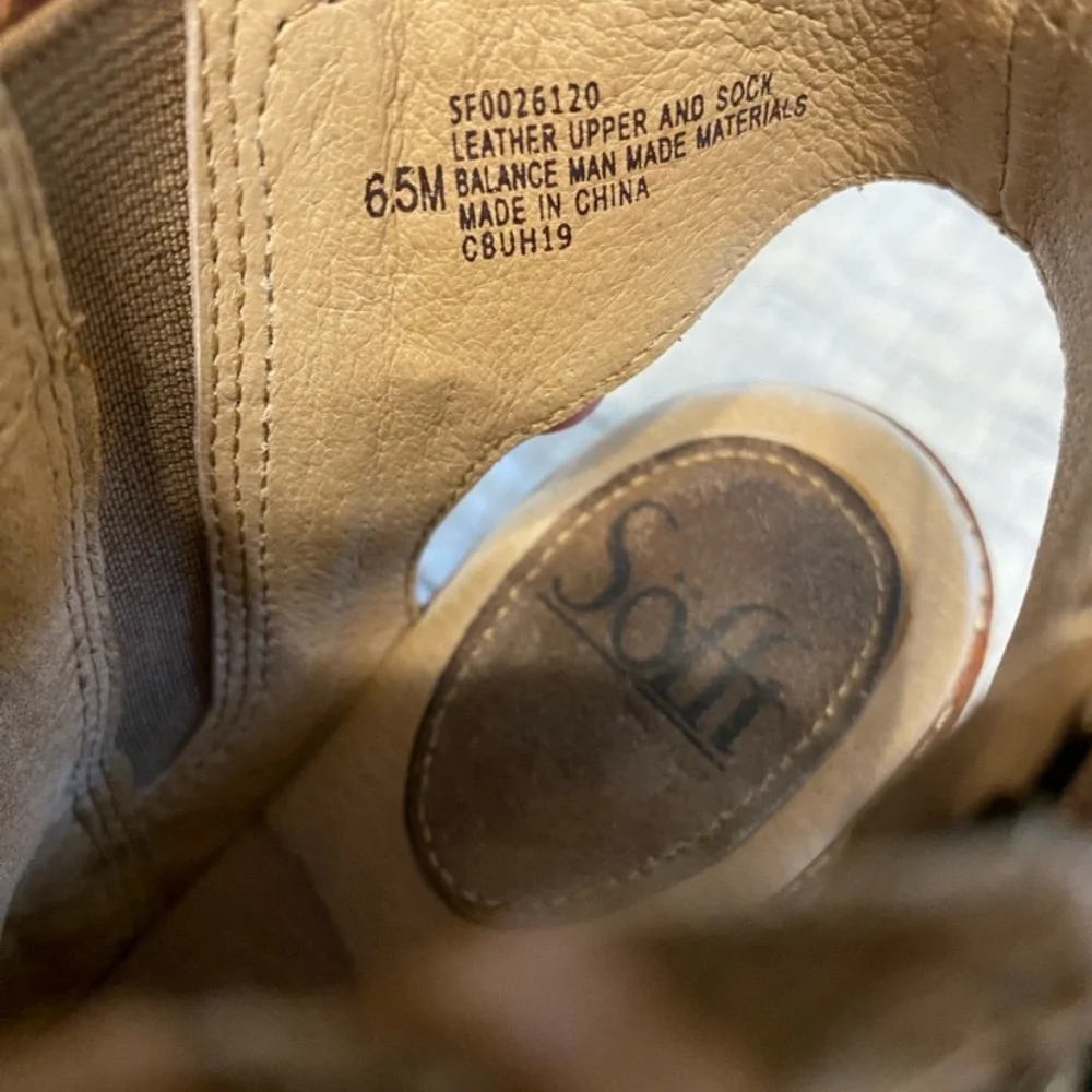 Sofft Brown‎ Festival Suede Peep-Toe Heeled Boots - Picture 8 of 10